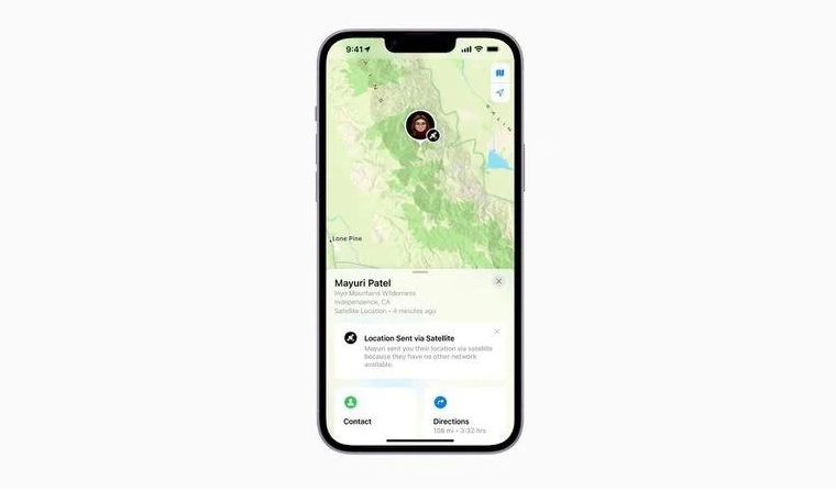 黄龙苹果14维修分享iPhone14系列中 FindMy功能通过卫星分享位置方法教程 